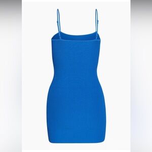 Babaton sculpt knit xs Blue Ribbed dress
